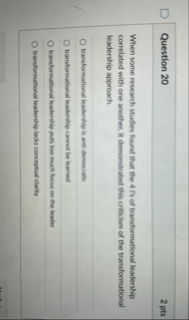 Question 2 0 2 pts When some research studies