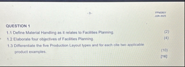 - 3 - FPMONOI Jun 2 0 0 5 QUESTION 1 1 . 1 Define