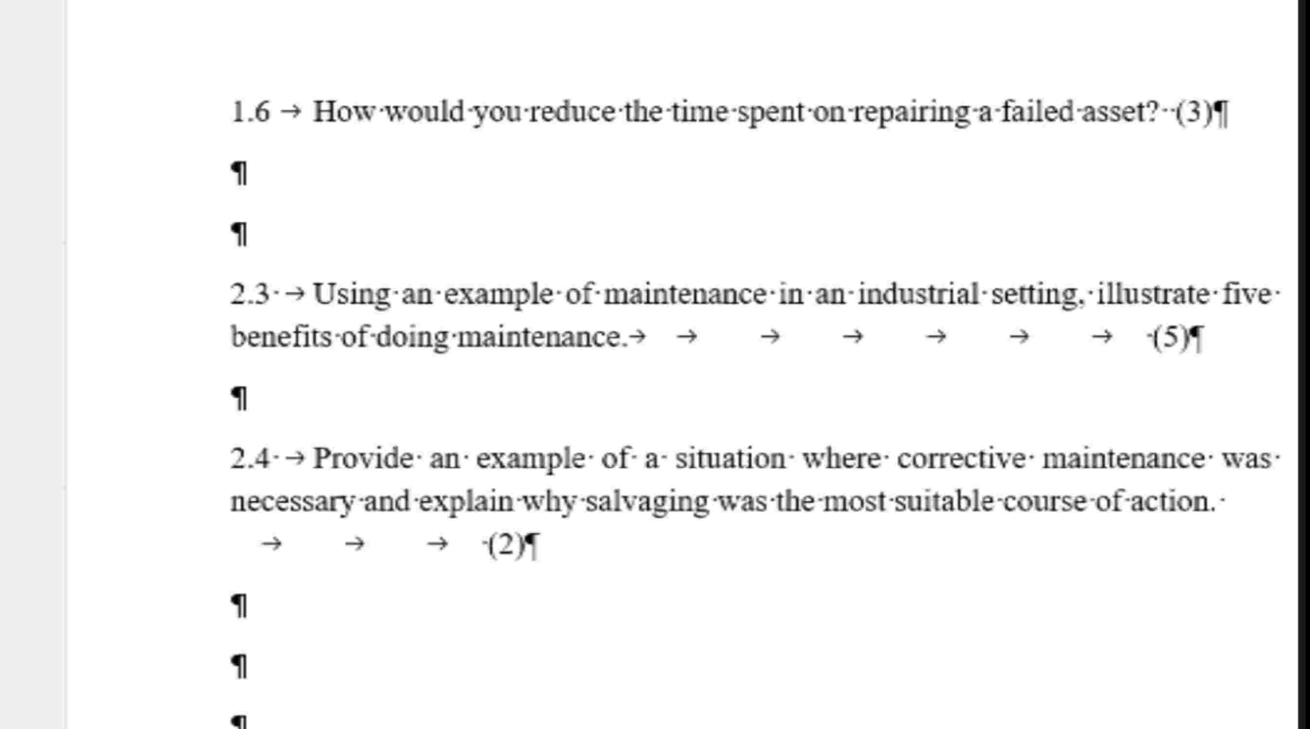 1 . 6 How would you reduce the time spent o n