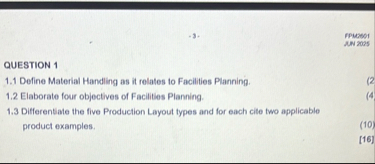 - 3 . FPMESP AN 2 0 3 5 QUESTION 1 1 . 1 Define