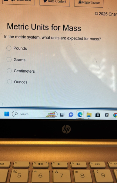 ( c ) 2 0 2 5 Char Metric Units for Mass In the