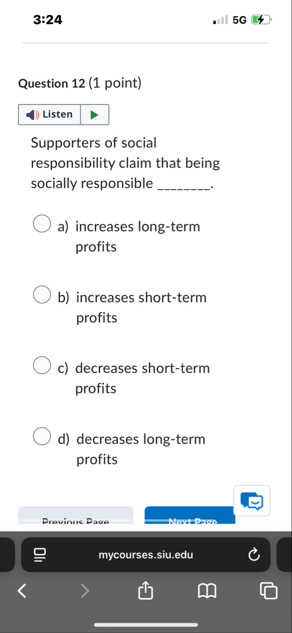 3 : 2 4 5 G Question 1 2 ( 1 point ) Supporters