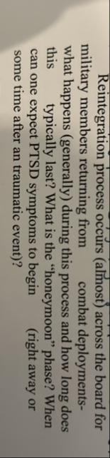 Reintegration process occurs ( almost ) across