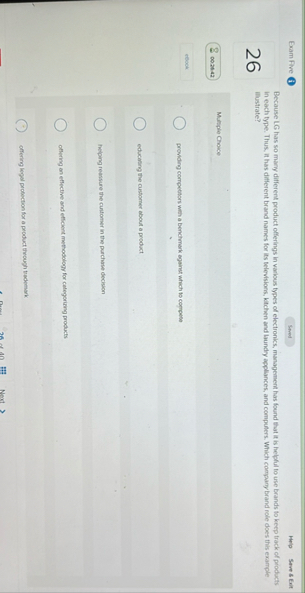 Exam Five ( 7 ) Halp Save 4 Exit Because LG has