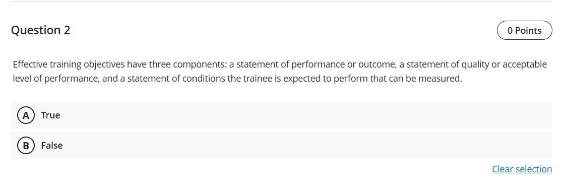 Question 2 Effective training objectives have