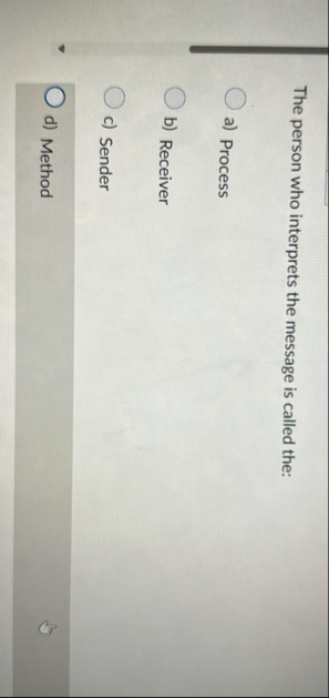 The person who interprets the message is called