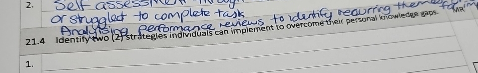 Identify two ( 2 ) strategies individuals can