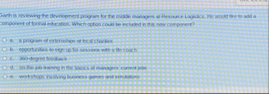 Sarth is reviewing the development program for