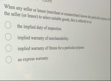 the seller ( or lessor ) to select suitable the