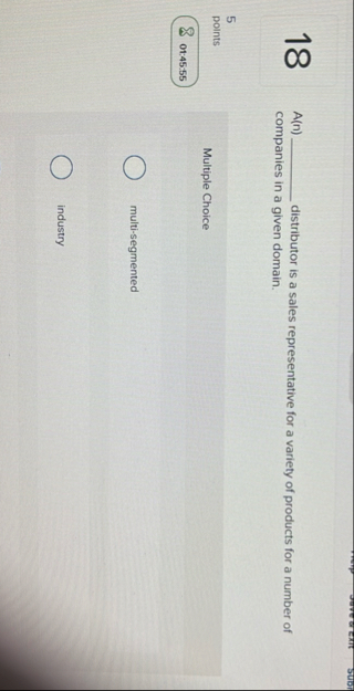 1 8 A ( n ) distributor is a sales representative