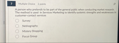 7 Multiple Choice 2 points A person who pretends