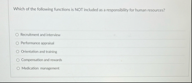 Which of the following functions is NOT included