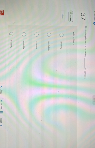 3 7 Fluctuating demand is related to of services.