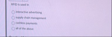 RFID is used in interactive advertising supply