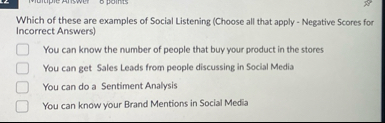 Which of these are examples of Social Listening (