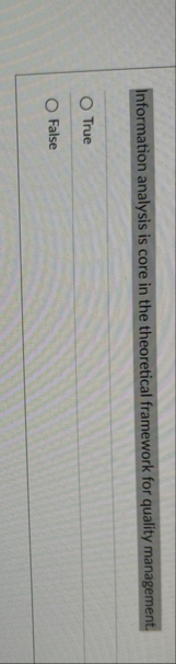 Information analysis is core in the theoretical