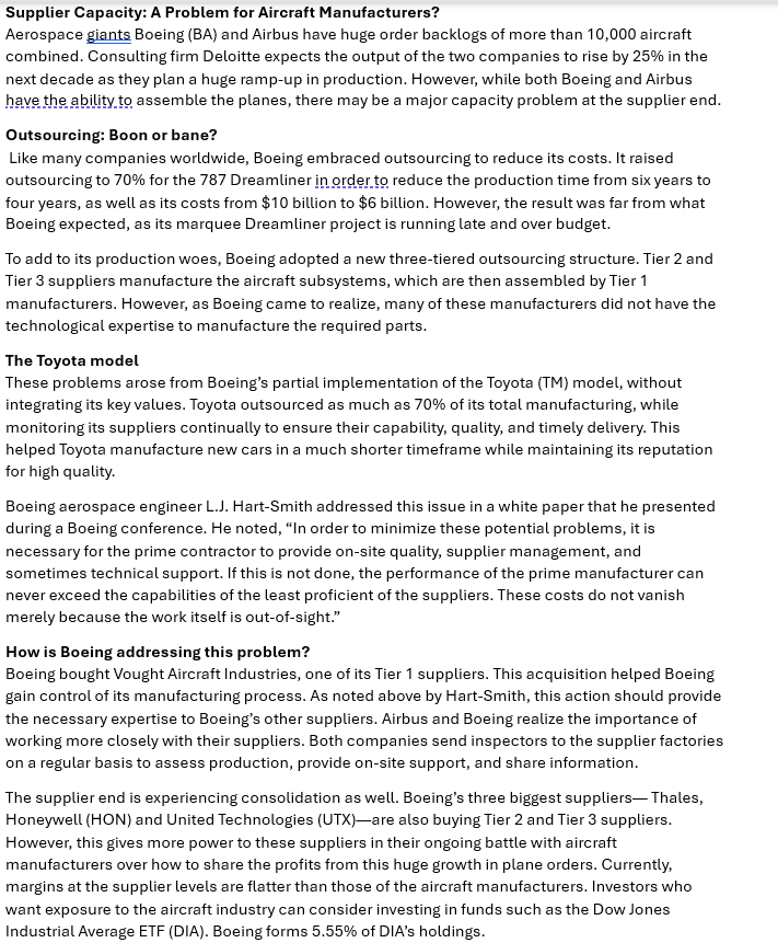 Question One 1 . 1 Demonstrate how Boeing can use