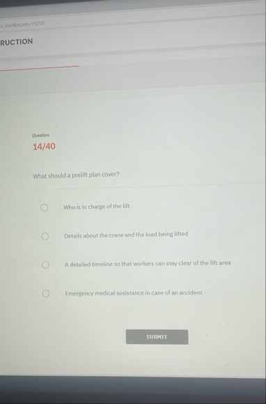 e _ rise 3 scoid = 1 1 0 5 0 RUCTION Question 1 4