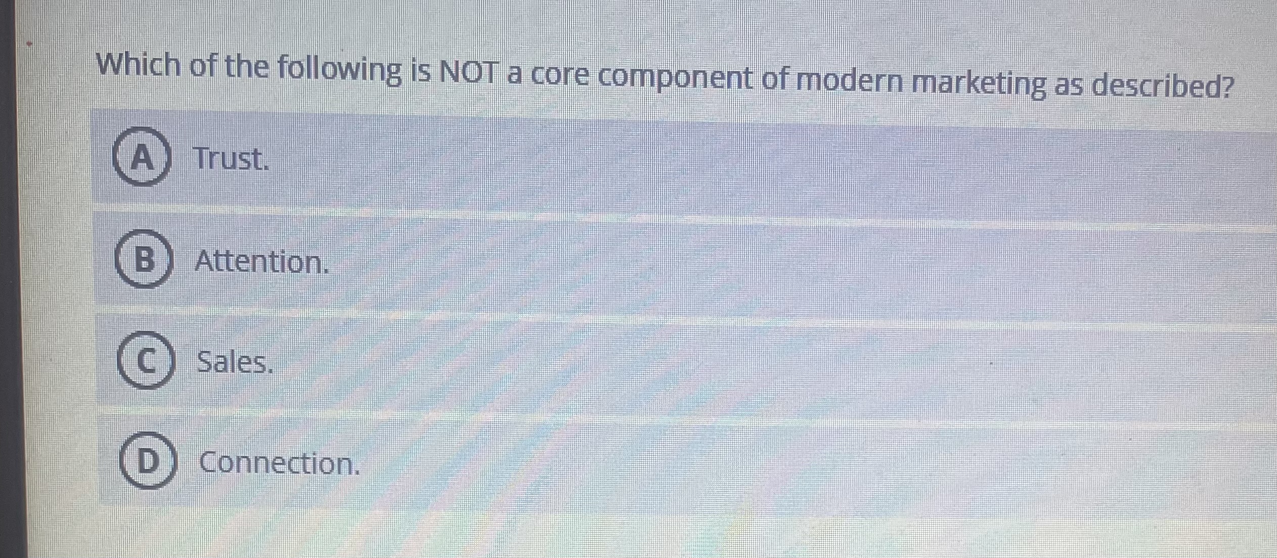 Which of the following is NOT a core component of