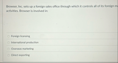 Browser, Inc. sets up a foreign sales office