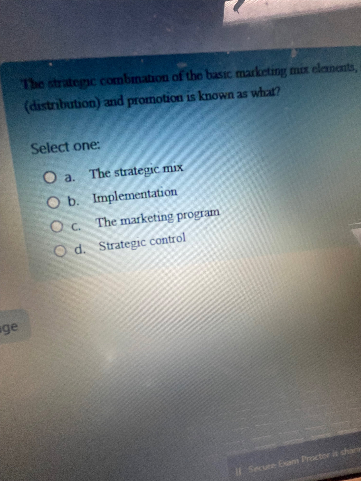 The stratege combination of the basic marketing