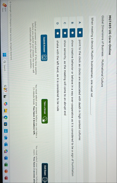 MGT 4 9 5 UG Core - Online Global Dimensions of
