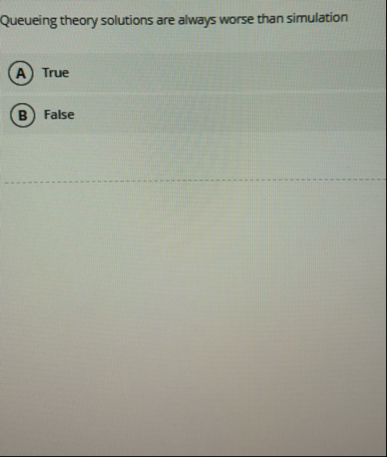 Queueing theory solutions are always worse than