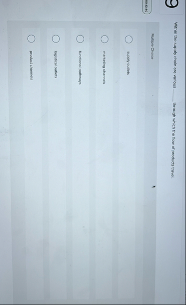 Within the supply chain are various through which