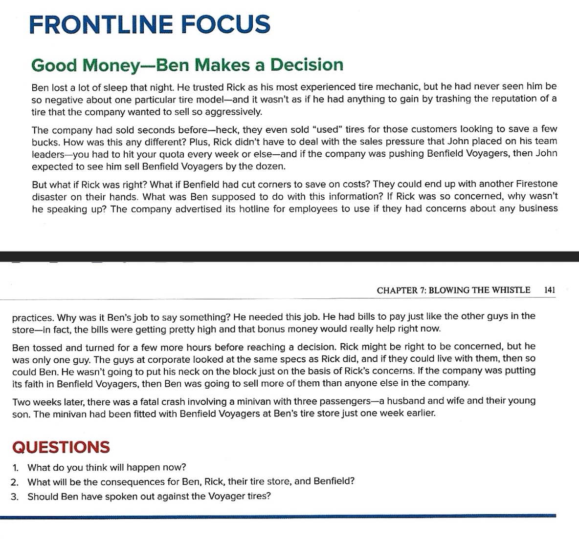 FRONTLINE FOCUS Good Money - Ben Makes a Decision