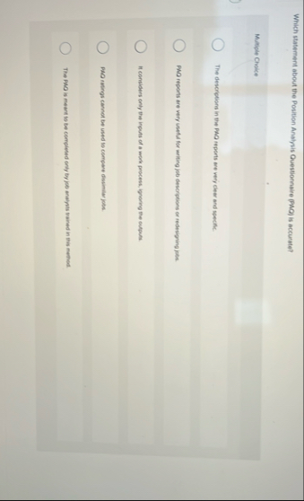 Which statement about the Position Ansiysis