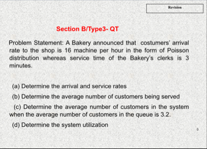 Section B / Type 3 - QT Problem Statement: A