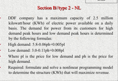 Section B / / type 2 - NL DDF company has a