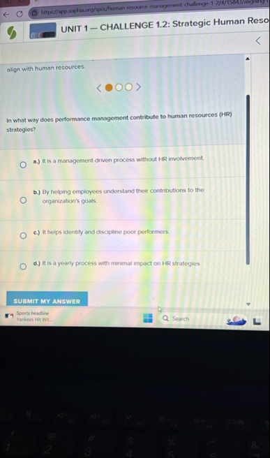 UNIT 1 - CHALLENGE 1 . 2 : Strategic Human Reso