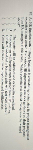 An HR function with multiple locations is