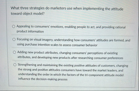 What three strategies do marketers use when