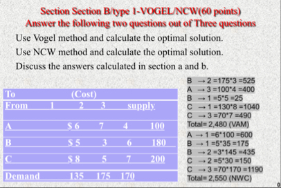 Section Section B / type 1 - VOGEL / NCW ( 6 0