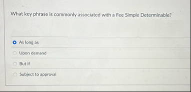 What key phrase is commonly associated with a Fee
