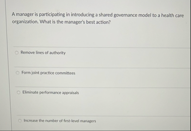 A manager is participating in introducing a