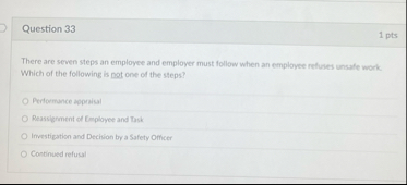 Question 3 3 1 pts There are seven steps an