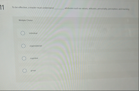 To be effective, a leader must understand