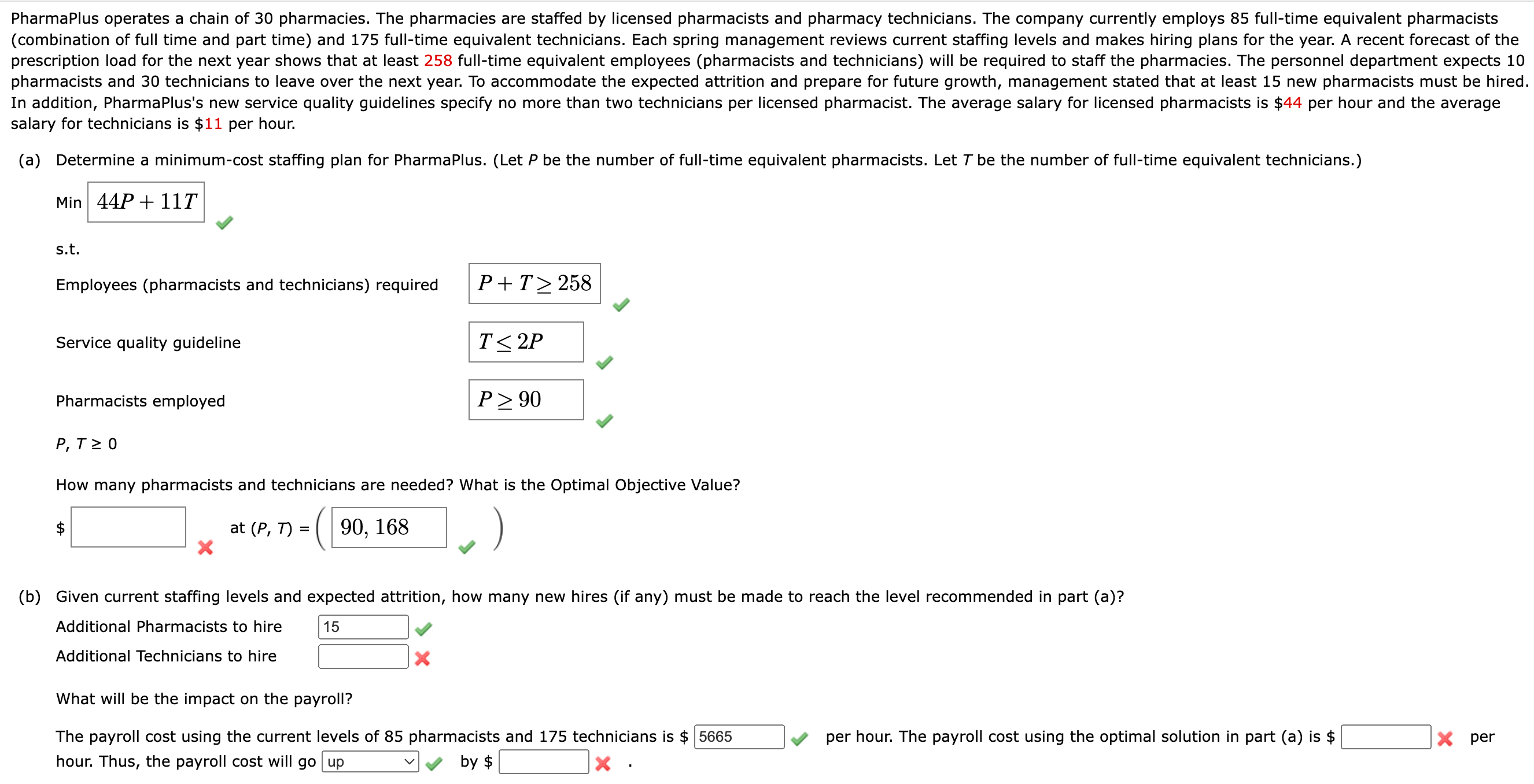 salary for technicians is \ $ 1 1 per hour.Min s