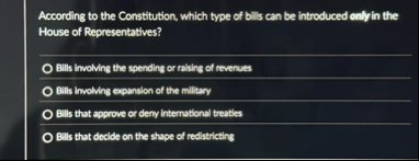 According to the Constitution, which type of