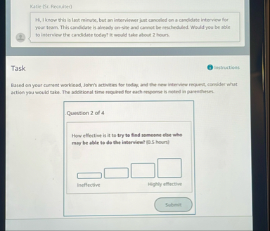 Katie ( Sr . Recruiter ) H . I know this is last