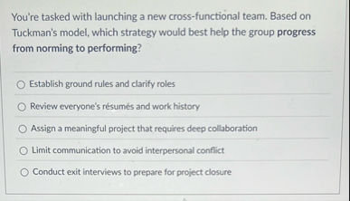 You're tasked with launching a new cross -