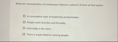 What are characteristics of small - power -