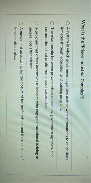 What is the "Prison Industrial Complex"? A system