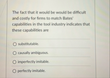 The fact that it would be would be difficult and