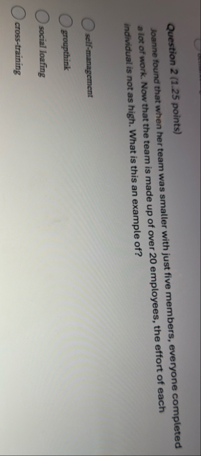 Joanne found that when her team was smaller with