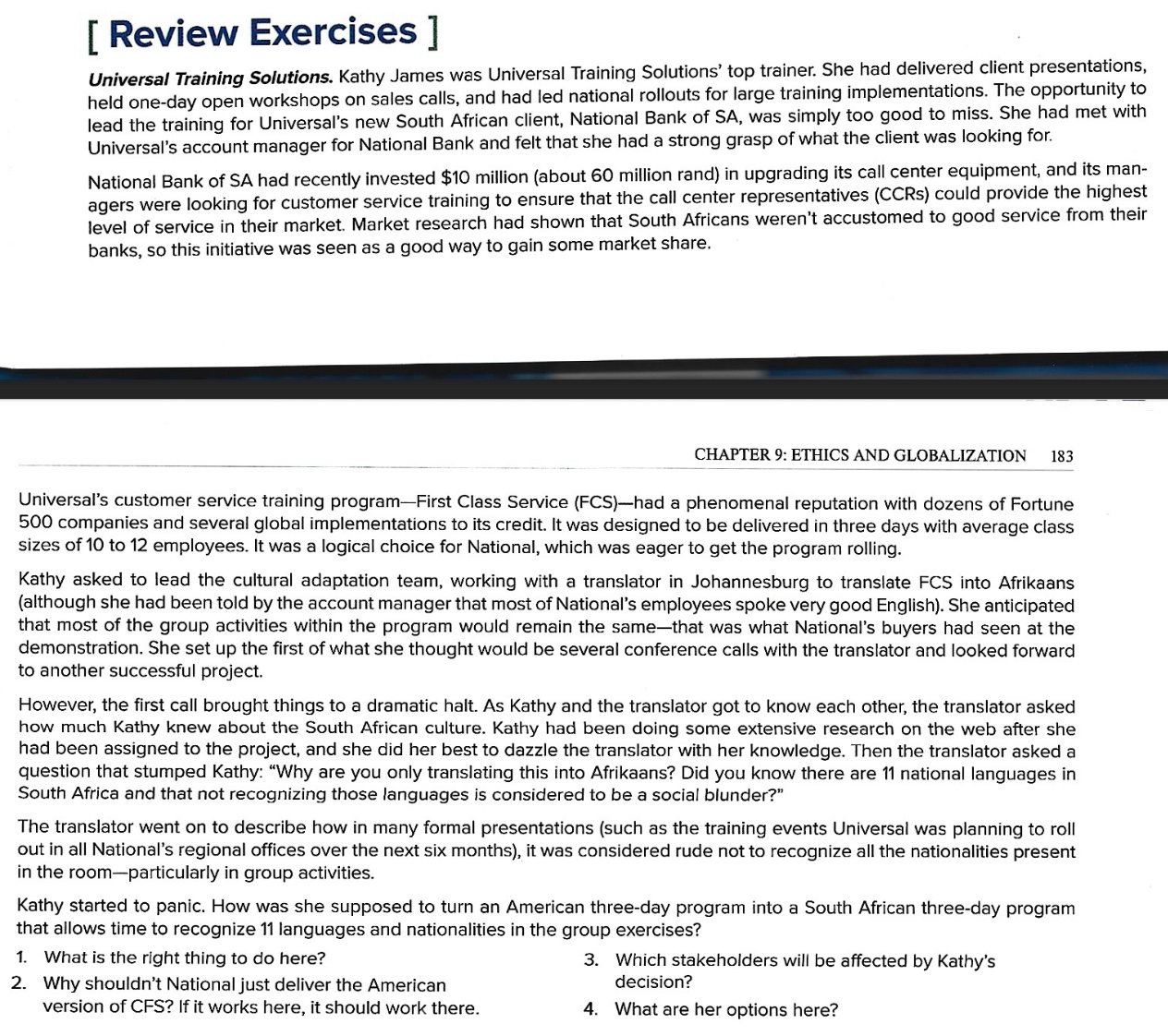 Universal's customer service training program -