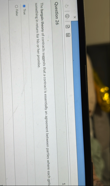 Question 2 6 The bargain theory of contracts